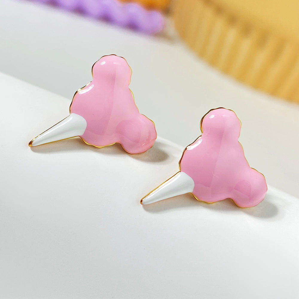 Cotton Candy Mouse earrings