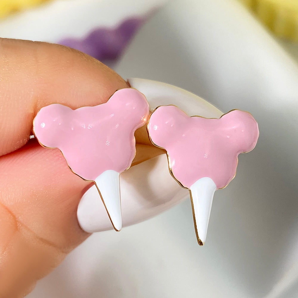 Cotton Candy Mouse earrings