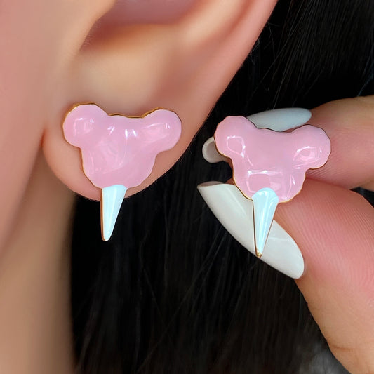 Cotton Candy Mouse earrings